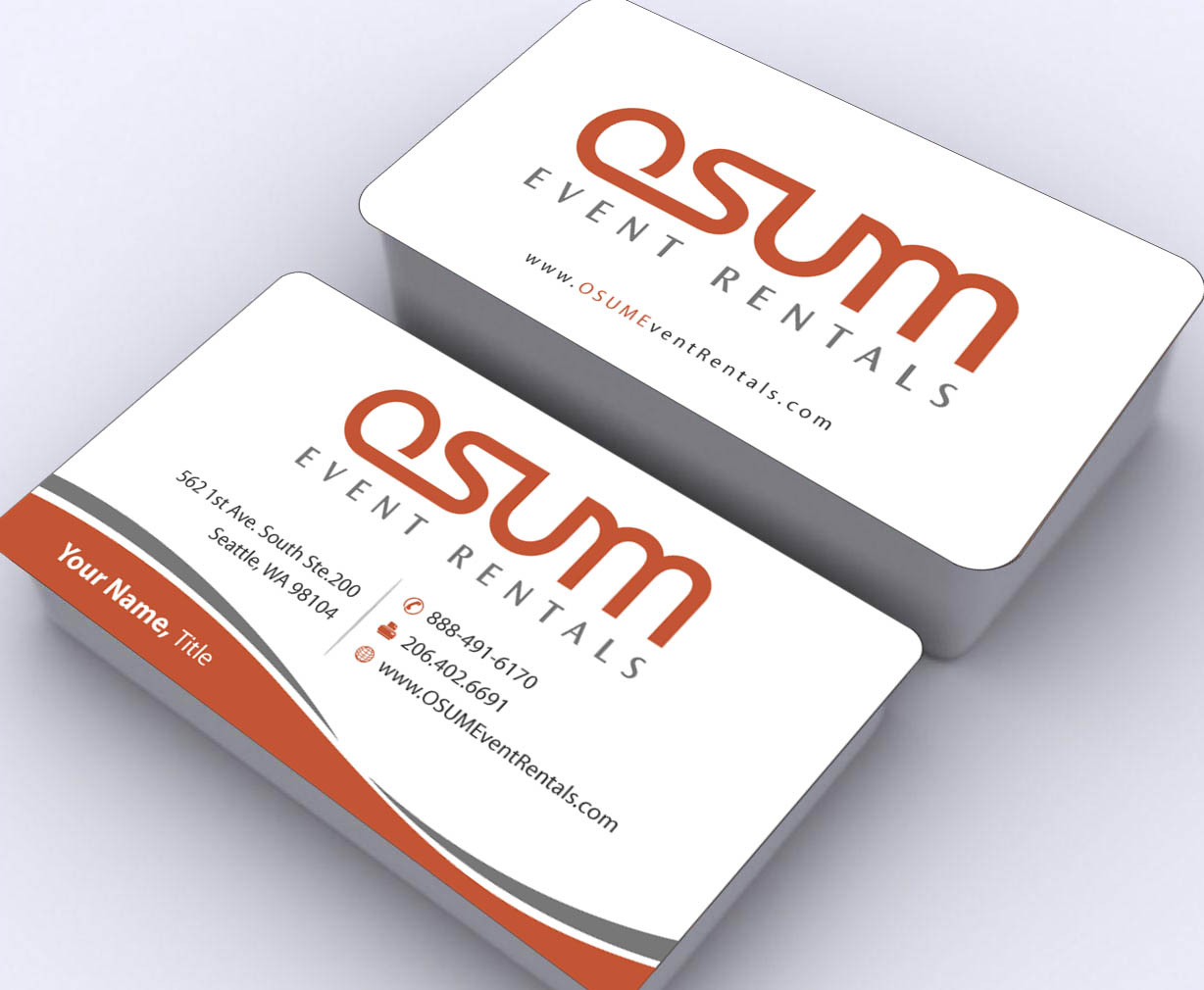 Business Card Design by Sbss for OSUM Event Rentals | Design #2402465