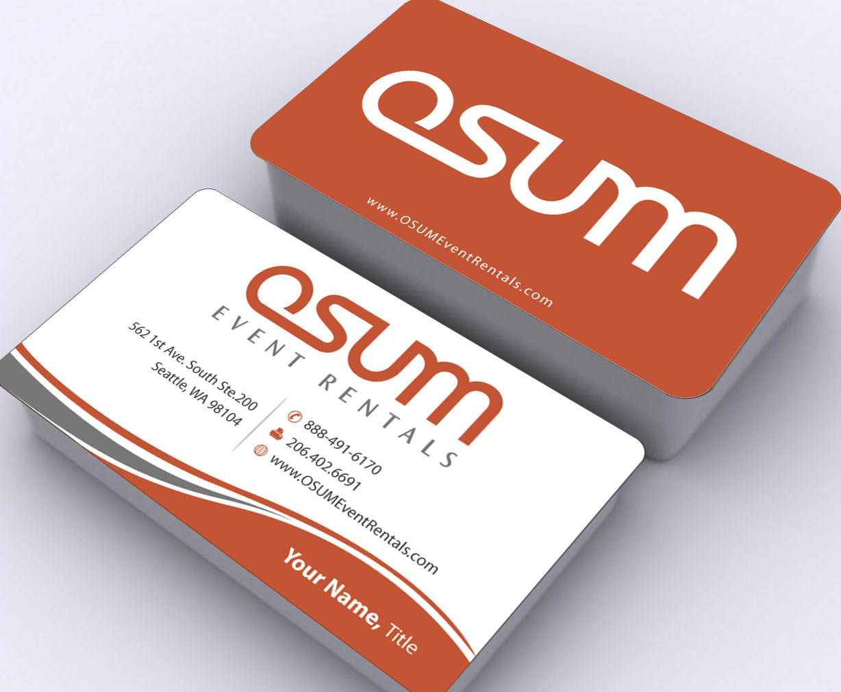 Business Card Design by Sbss for OSUM Event Rentals | Design #2402469