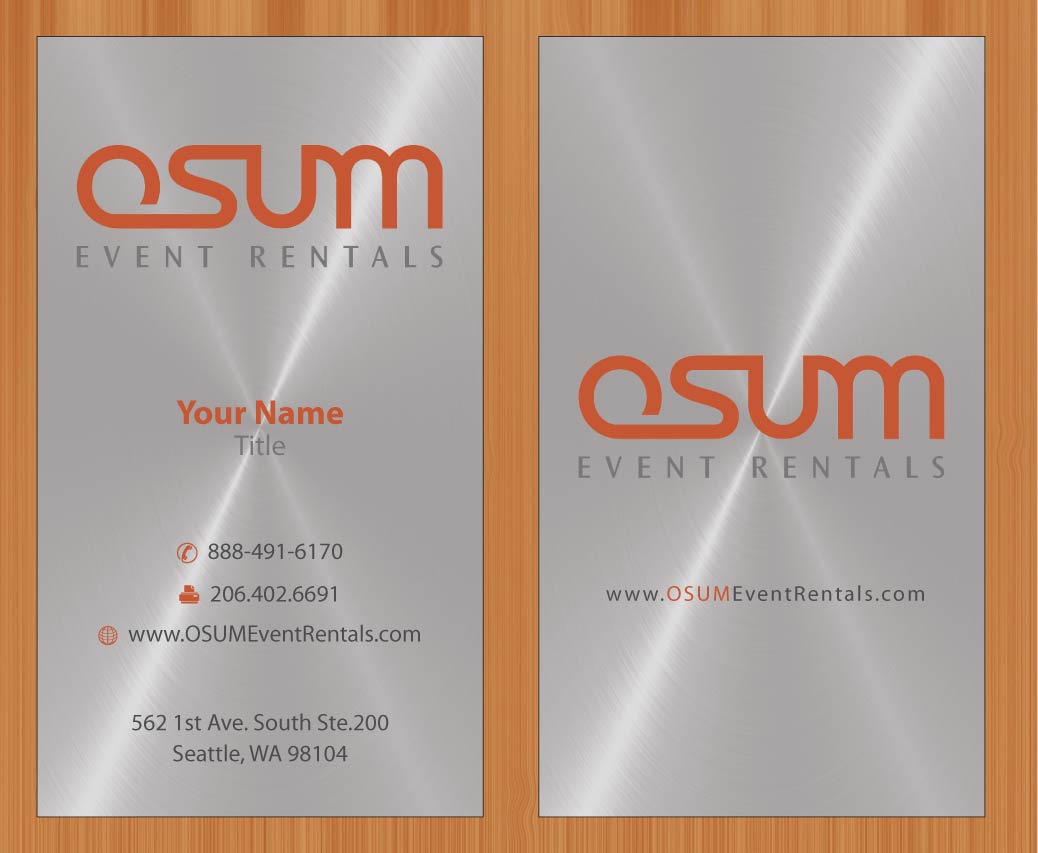 Business Card Design by Sbss for OSUM Event Rentals | Design #2402470