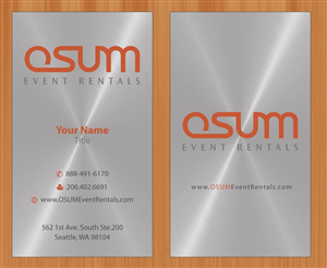 Business Card Design by Sbss for OSUM Event Rentals | Design: #2402470