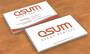 Business Card Design by Sbss for OSUM Event Rentals | Design: #2402498