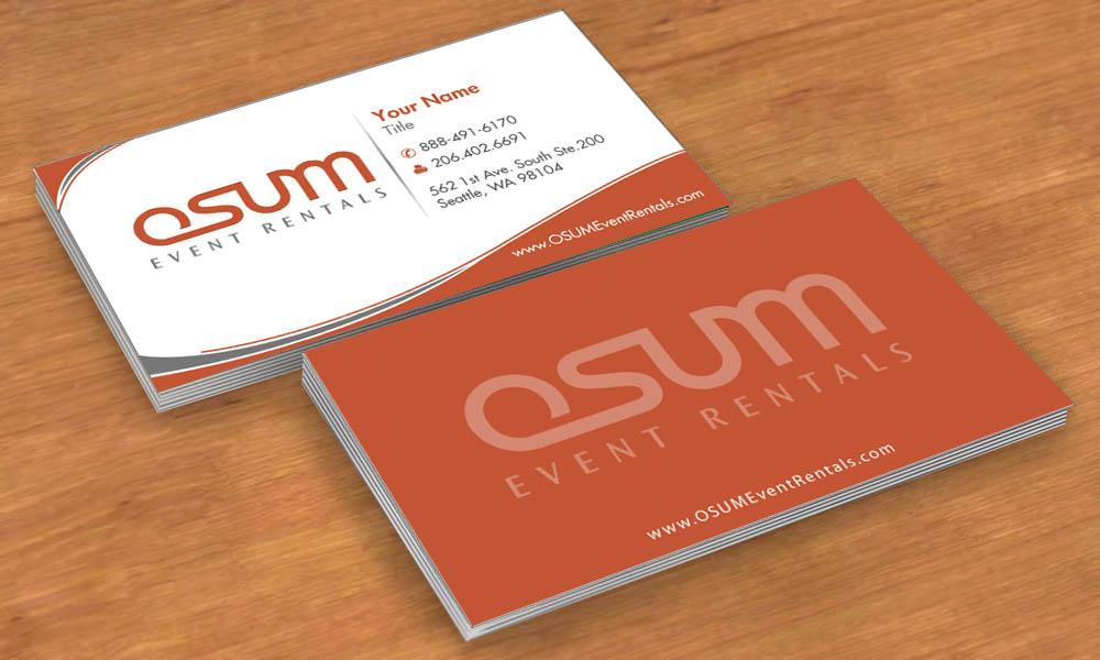 Business Card Design by Sbss for OSUM Event Rentals | Design #2402499