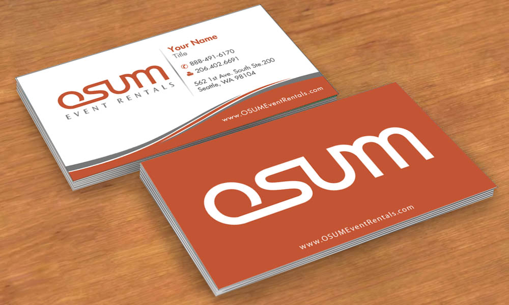 Business Card Design by Sbss for OSUM Event Rentals | Design #2402501