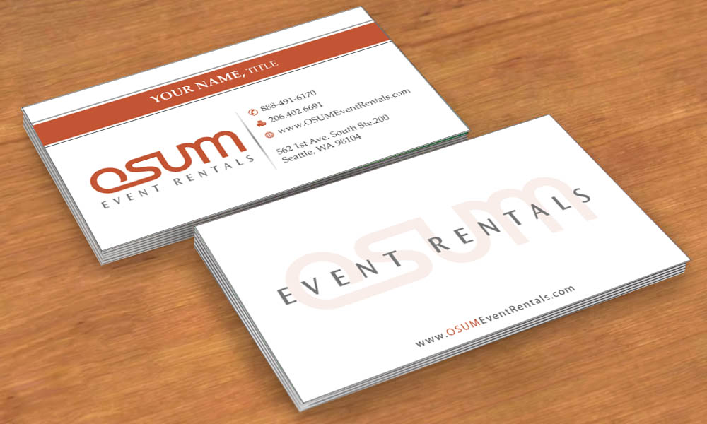 Business Card Design by Sbss for OSUM Event Rentals | Design #2402504