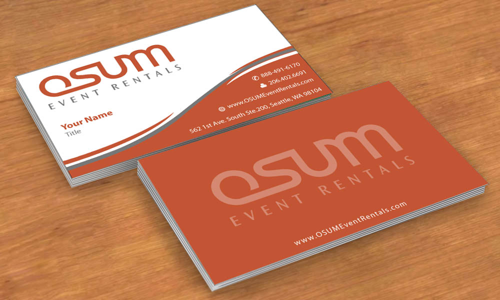 Business Card Design by Sbss for OSUM Event Rentals | Design #2402505