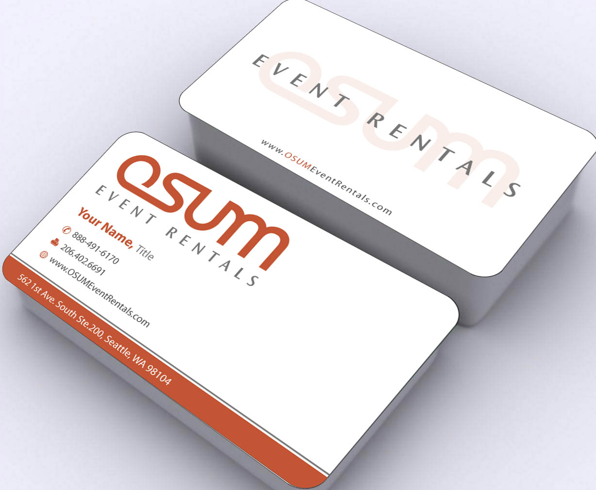 Business Card Design by Sbss for OSUM Event Rentals | Design #2402506