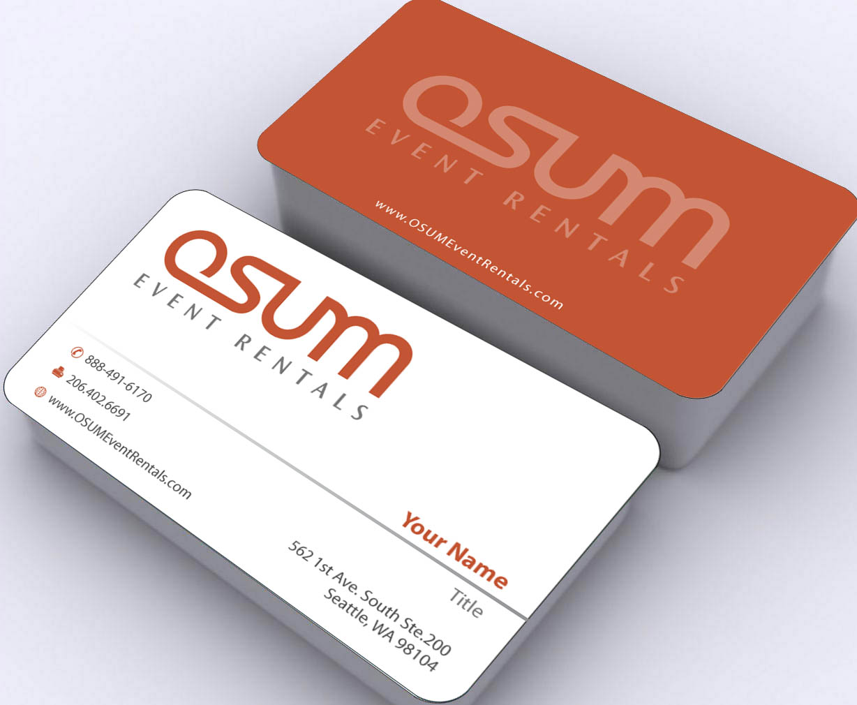 Business Card Design by Sbss for OSUM Event Rentals | Design #2402508