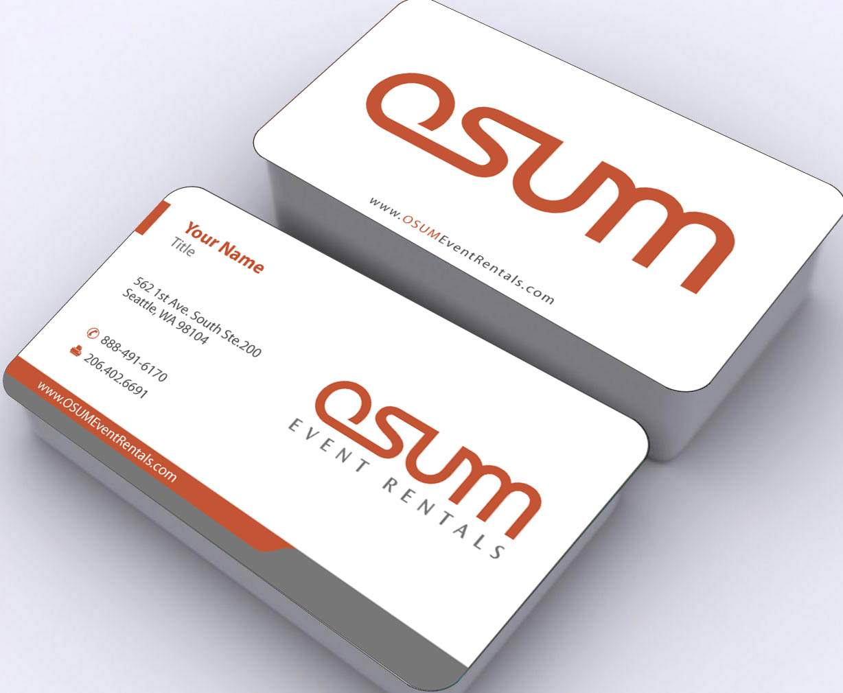 Business Card Design by Sbss for OSUM Event Rentals | Design #2402510