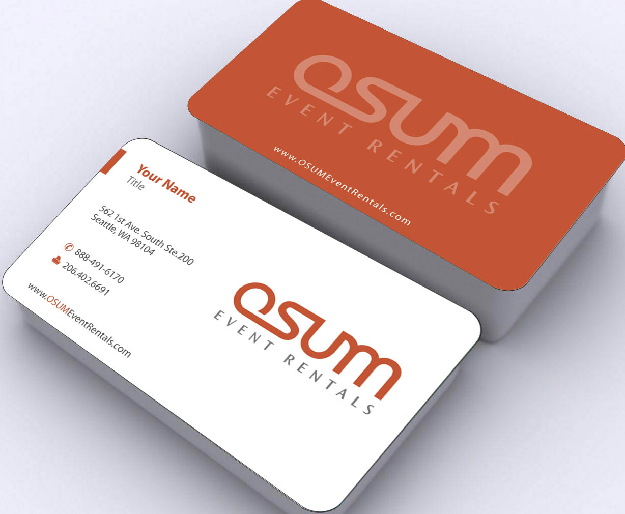 Business Card Design by Sbss for OSUM Event Rentals | Design #2402513