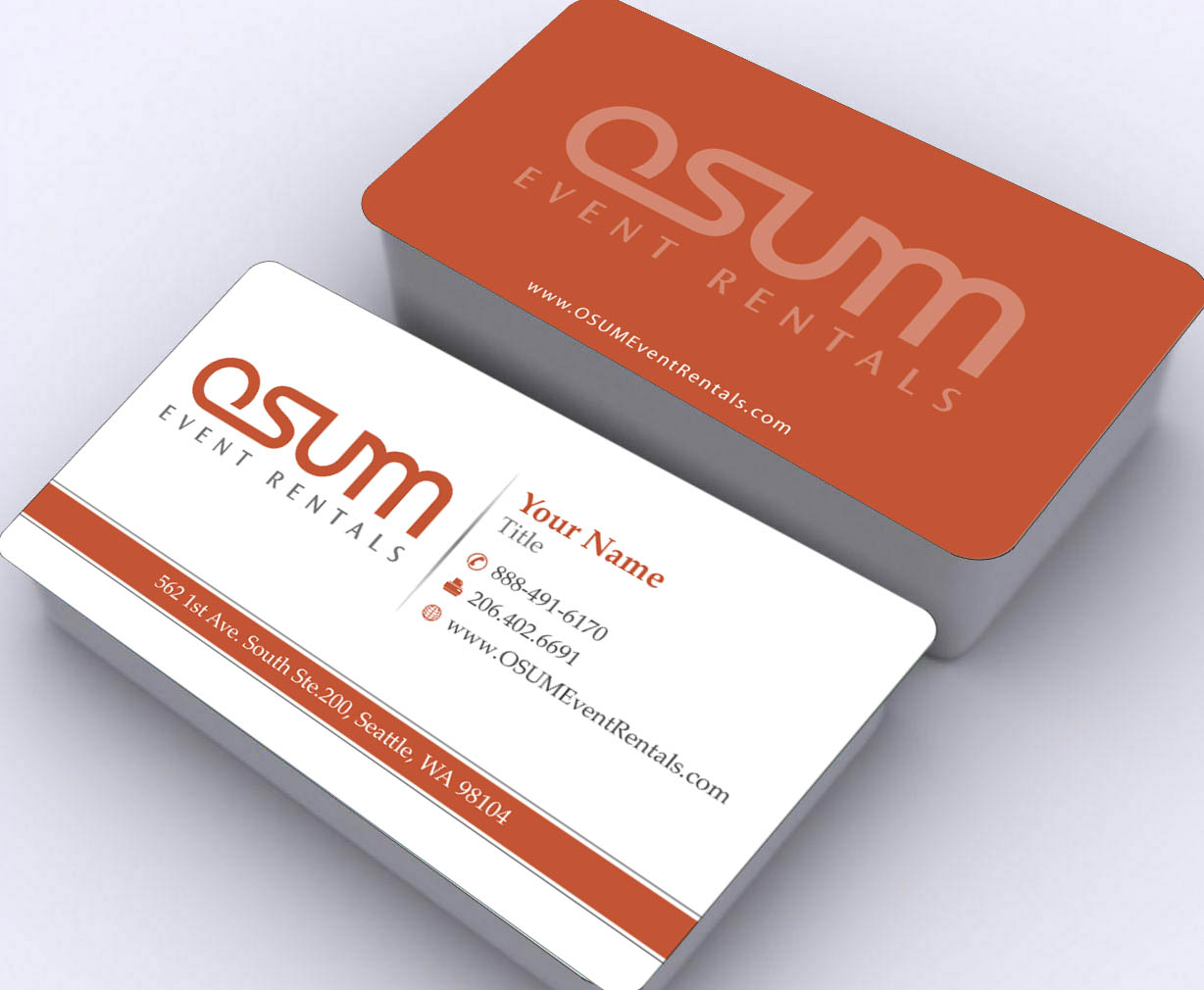 Business Card Design by Sbss for OSUM Event Rentals | Design #2402521