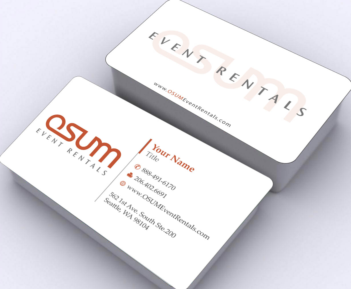Business Card Design by Sbss for OSUM Event Rentals | Design #2402522