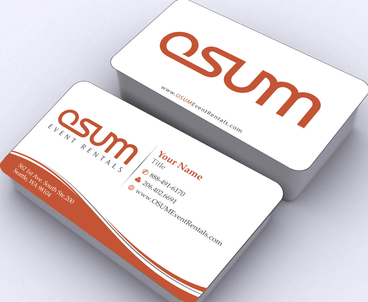 Business Card Design by Sbss for OSUM Event Rentals | Design #2402524