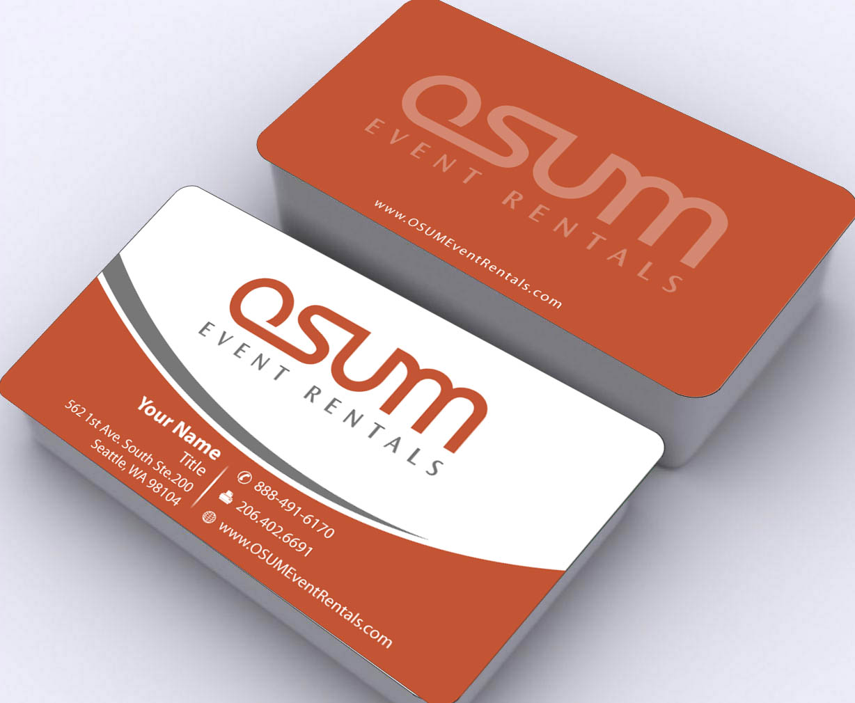Business Card Design by Sbss for OSUM Event Rentals | Design #2402526
