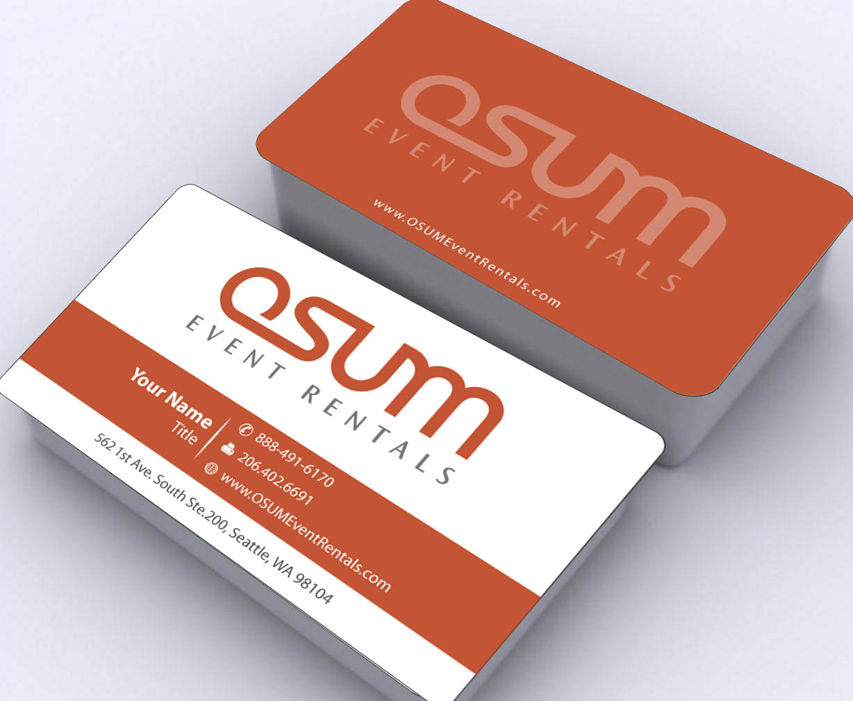 Business Card Design by Sbss for OSUM Event Rentals | Design #2402527
