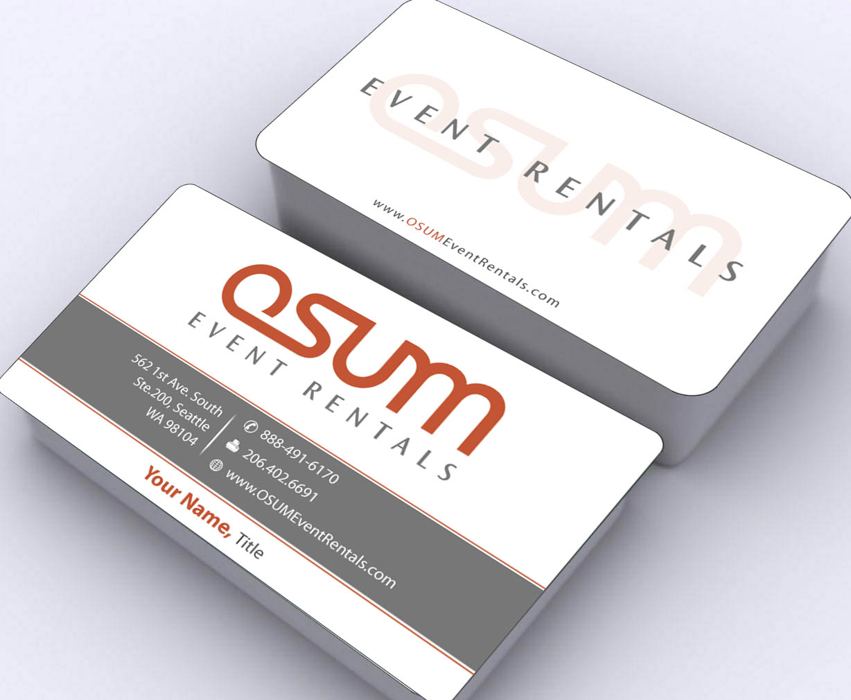 Business Card Design by Sbss for OSUM Event Rentals | Design #2402531