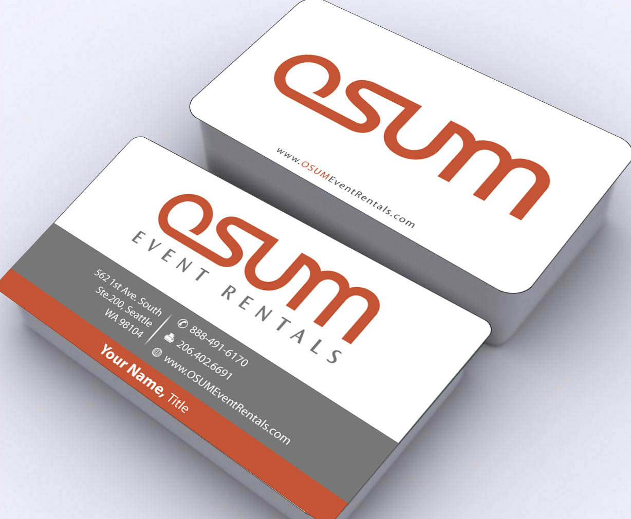 Business Card Design by Sbss for OSUM Event Rentals | Design #2402546