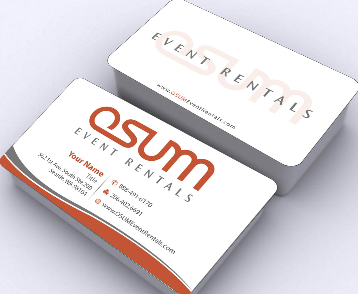 Business Card Design by Sbss for OSUM Event Rentals | Design #2402547
