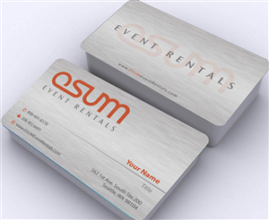 Business Card Design by Sbss for OSUM Event Rentals | Design: #2402550