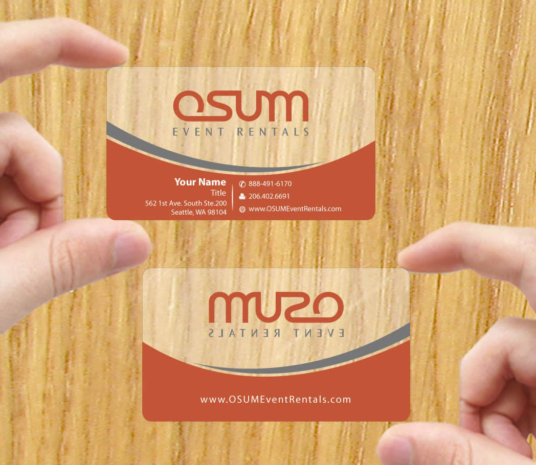 Business Card Design by Sbss for OSUM Event Rentals | Design #2402556