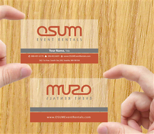 Business Card Design by Sbss for OSUM Event Rentals | Design: #2402559