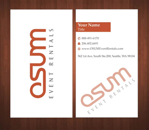 Business Card Design by Sbss for OSUM Event Rentals | Design: #2402568