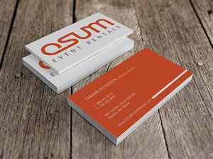 Business Card Design by HYPdesign for OSUM Event Rentals | Design: #2396872