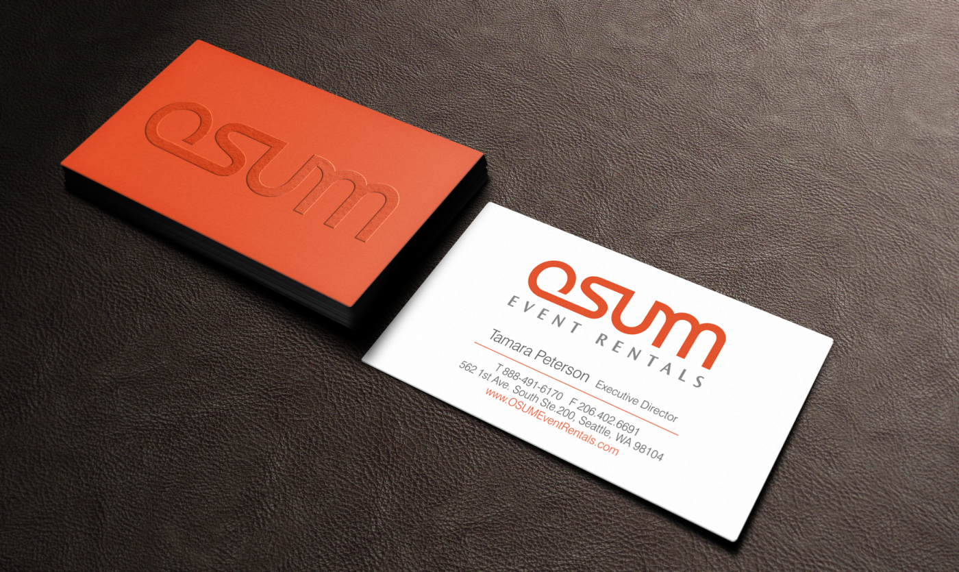 Business Card Design by HYPdesign for OSUM Event Rentals | Design #2396884