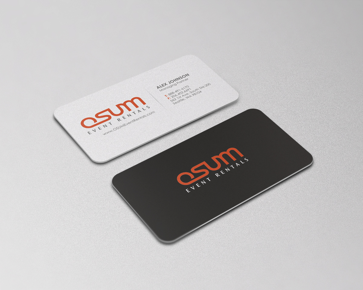 Visitenkarten-Design von logodentity für OSUM Event Rentals | Design #2405301