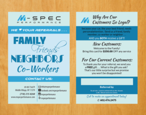 Flyer Design by Venus L. Penaflor for M-Spec Performance | Design #12201507