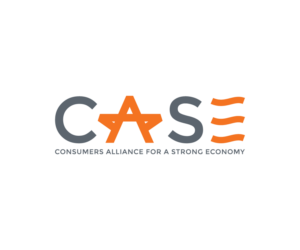 'CASE' is the focus of the main logo. An extended version could also include the words, 