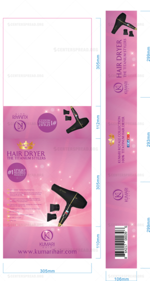 Packaging Design by CENTERSPREAD for KUMARI HAIR | Design: #12400250