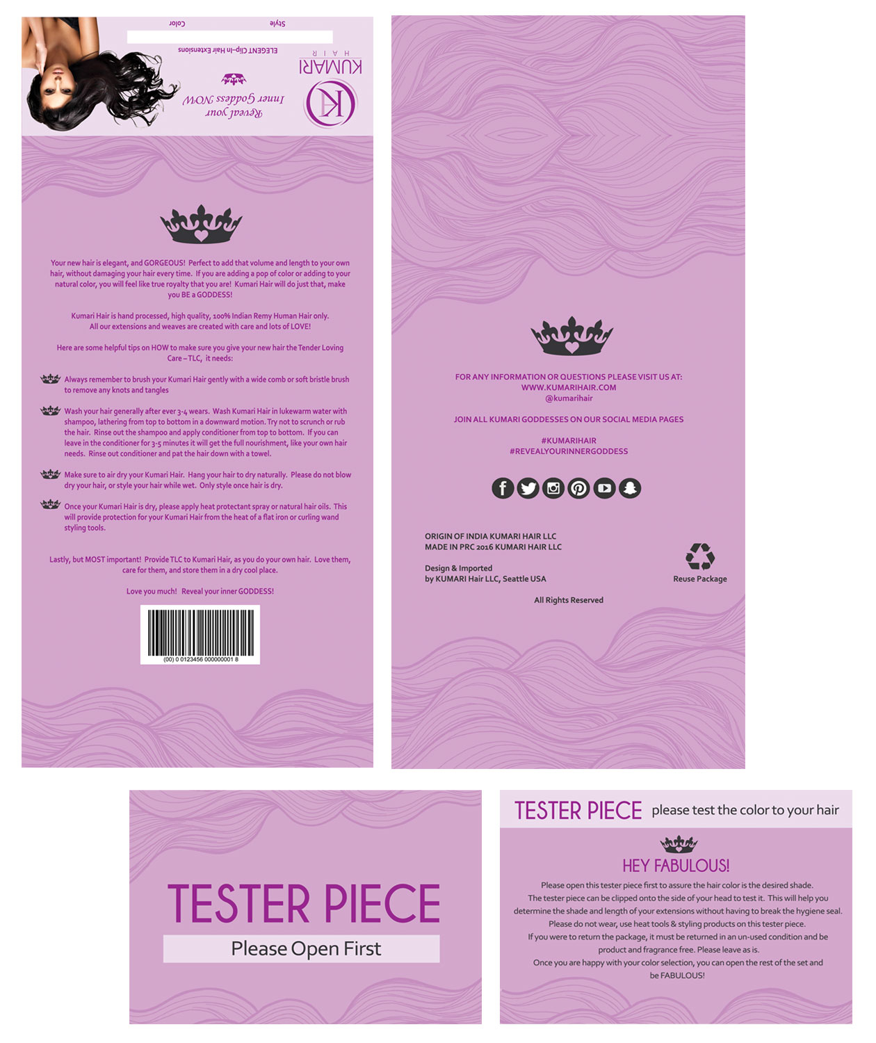 Packaging Design by ordelya.nicole for KUMARI HAIR | Design #12249734