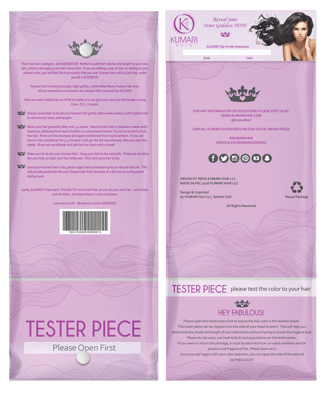 Packaging Design by ordelya.nicole for KUMARI HAIR | Design #12249735