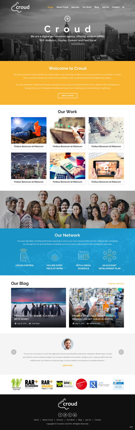 Web Design by pb for Croud | Design #12271961