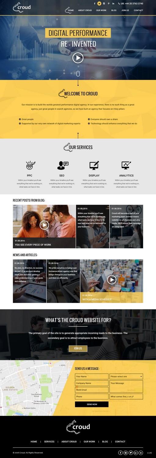 Web Design by pb for Croud | Design #12271978