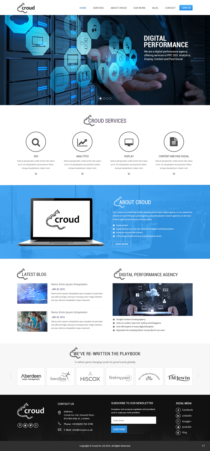 Web Design by pb for Croud | Design #12271983