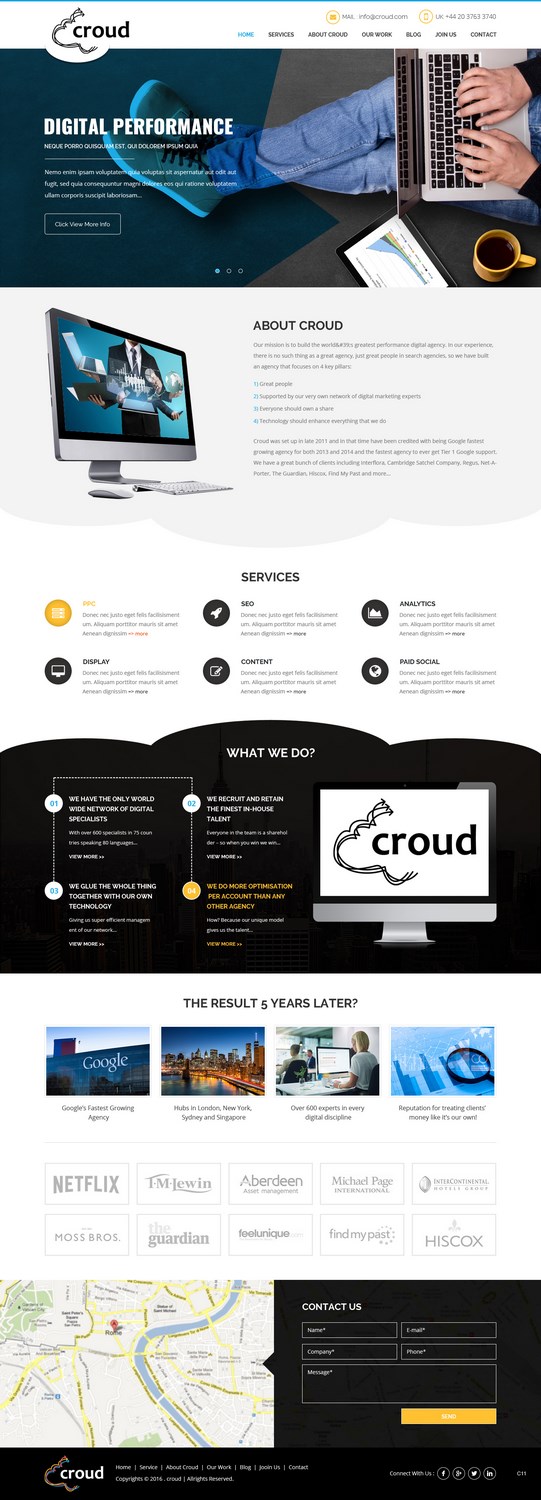 Web Design by pb for Croud | Design #12271984