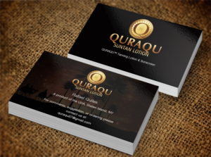 Design de Carte de Visite par Pixi Dust pour QURAQU SUNTAN LOTION AND SUNSCREEN  | Design : #12238566