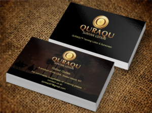 Design de Carte de Visite par Pixi Dust pour QURAQU SUNTAN LOTION AND SUNSCREEN  | Design : #12238568