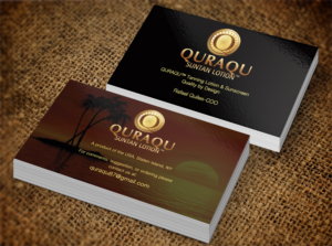 Design de Carte de Visite par Pixi Dust pour QURAQU SUNTAN LOTION AND SUNSCREEN  | Design : #12255235