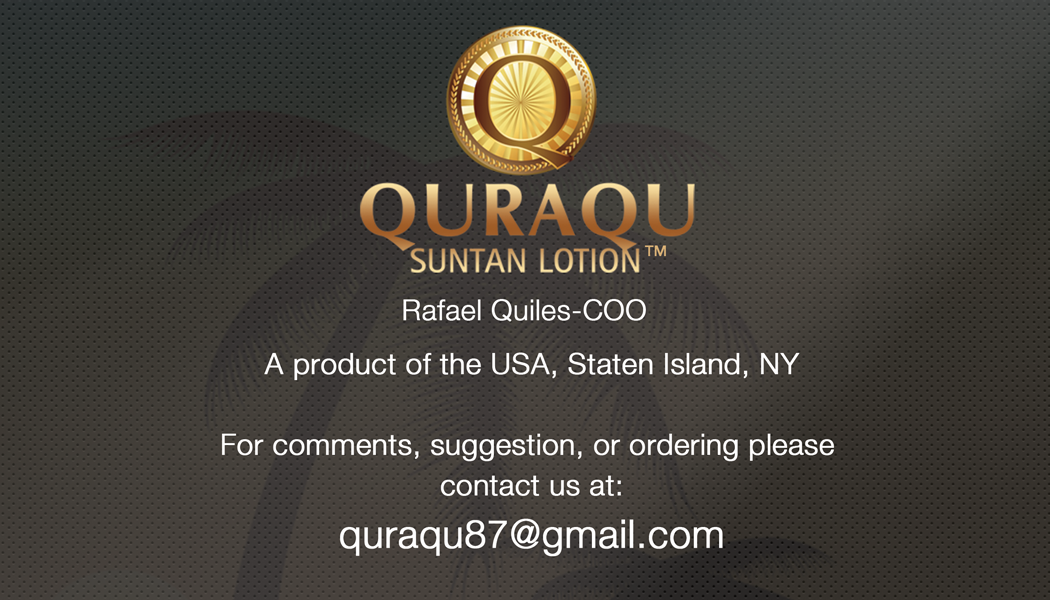 Business Card Design by Pixi Dust for QURAQU SUNTAN LOTION AND SUNSCREEN  | Design #12328172