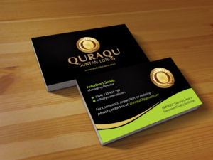 Design de Carte de Visite par Creations Box 2015 pour QURAQU SUNTAN LOTION AND SUNSCREEN  | Design : #12209591