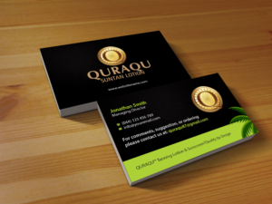 Design de Carte de Visite par Creations Box 2015 pour QURAQU SUNTAN LOTION AND SUNSCREEN  | Design : #12209597