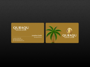 Design de Carte de Visite par Creations Box 2015 pour QURAQU SUNTAN LOTION AND SUNSCREEN  | Design : #12213196
