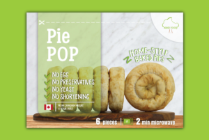 eye catching frozen pies package