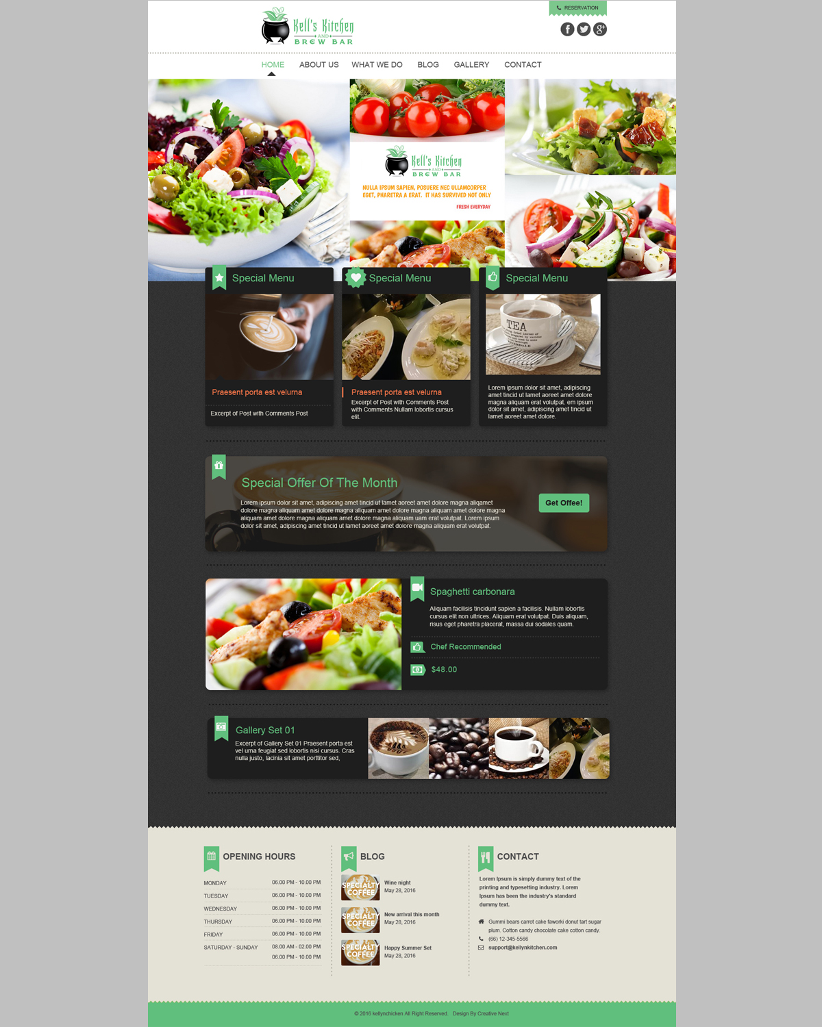 Web Design par Roy pour Kell's Kitchen and Brew Bar | Design #12239806