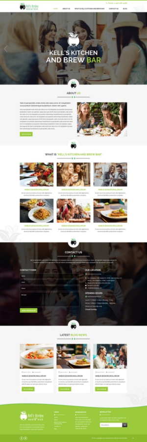 Web Design by pb for Kell's Kitchen and Brew Bar | Design: #12245153