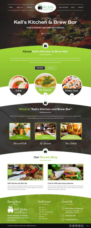 Web Design by pb for Kell's Kitchen and Brew Bar | Design: #12245154