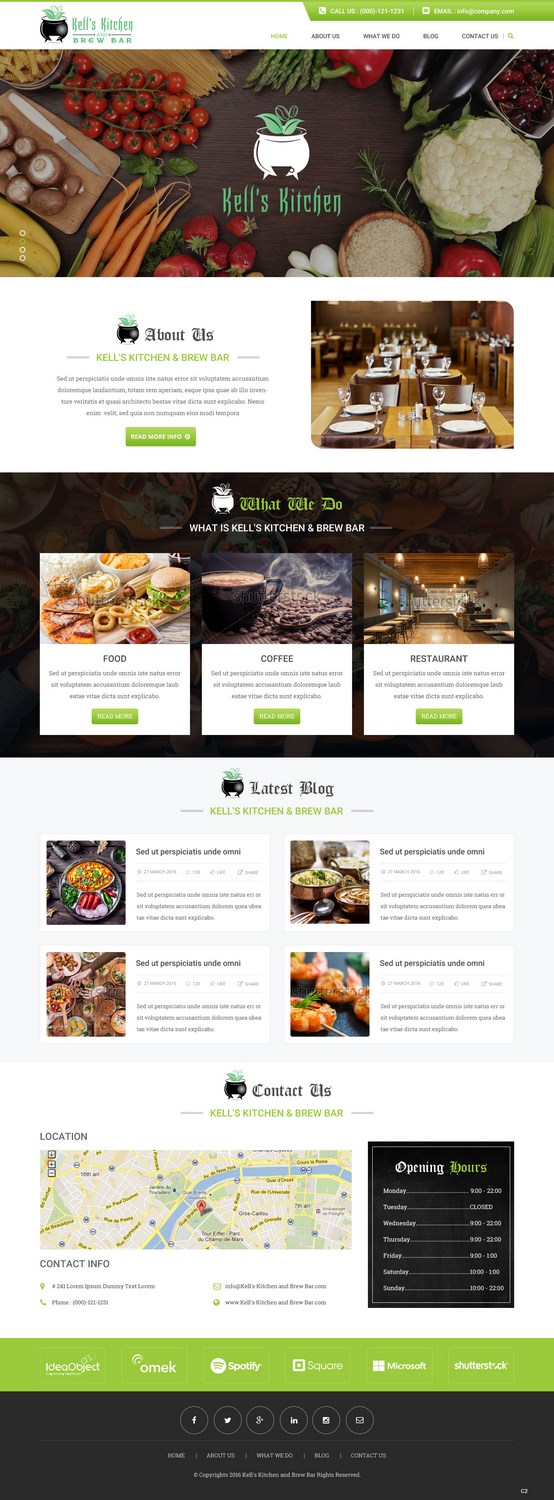 Web Design by pb for Kell's Kitchen and Brew Bar | Design #12245155