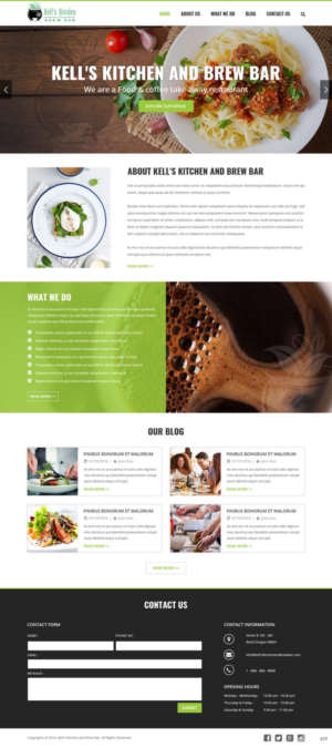 Web Design by pb for Kell's Kitchen and Brew Bar | Design: #12245157